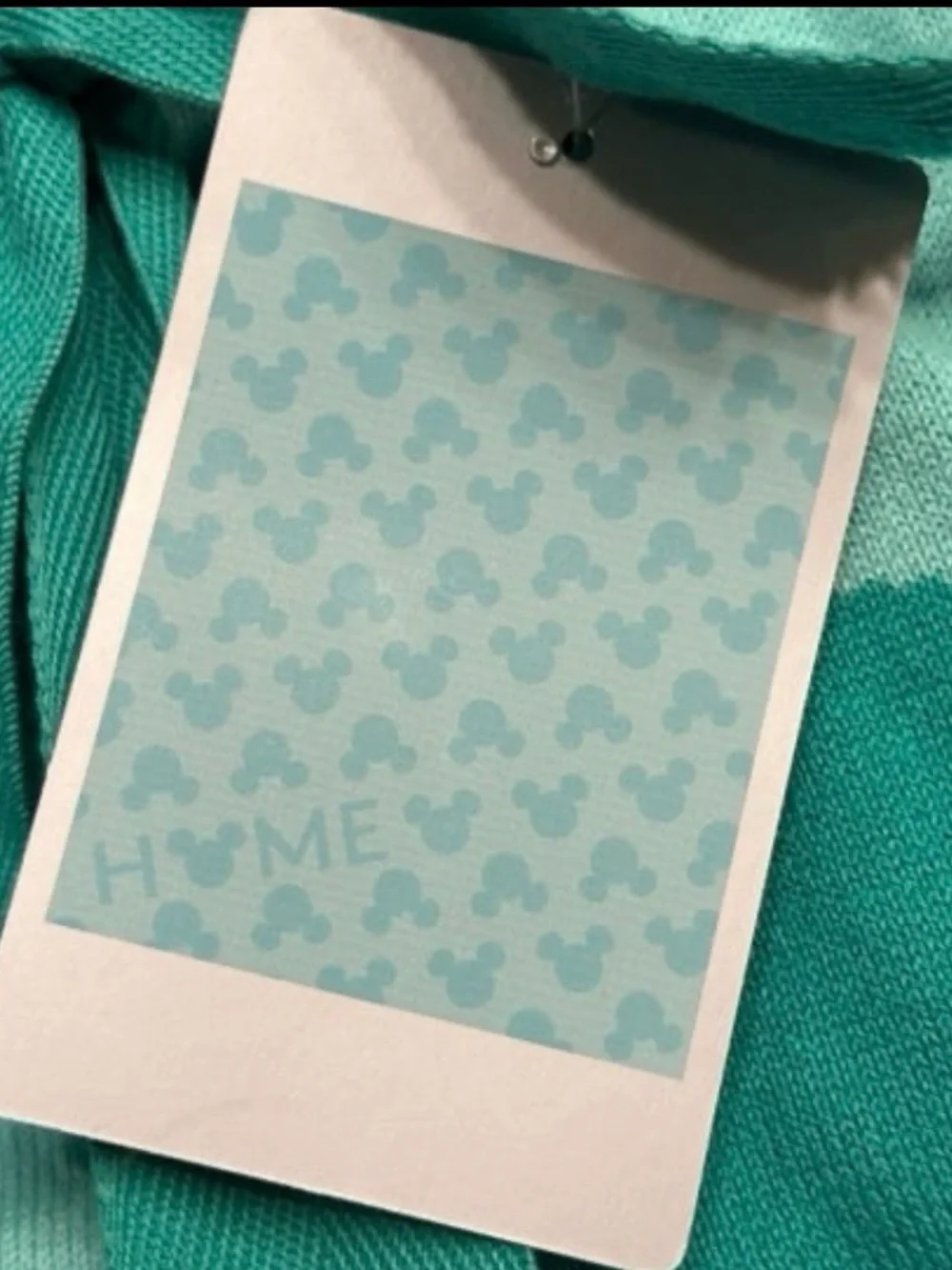 Disney Parks Home Collection Mickey Mouse Icon Throw Blanket Mint Teal